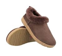 HAFLINGER Lammfellclog Iceland Filzpantoffel Hausschuh Kaffee, Gr 38