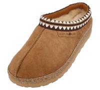 HAFLINGER Lammfellclog Lakota Filzpantoffel Hausschuh unisex Beige (Chestnut 1582), Gr 37