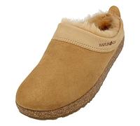 HAFLINGER Lammfellclog Snowbird Filzpantoffel Hausschuh Beige (Beigemeliert Öko 46), Gr 40