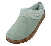 HAFLINGER Lammfellclog Snowbird Filzpantoffel Hausschuh Mintgrün (Pfefferminz 94), Gr 37