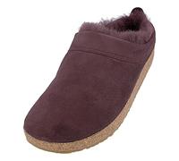 HAFLINGER Lammfellclog Snowbird Filzpantoffel Hausschuh Lila (Aubergine 5), Gr 39