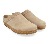 HAFLINGER Malmö Eleganter Clog aus Leder mit Gummisohle und Kork Latex Fußbett