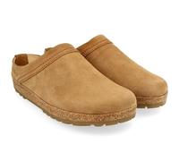 HAFLINGER Malmö Eleganter Clog aus Leder mit Gummisohle und Kork Latex Fußbett (Beige 2740), Gr. 45