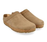 HAFLINGER Malmö Eleganter Clog aus Leder mit Gummisohle und Kork Latex Fußbett Braun (Sahara 1841), Gr. 41