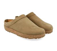 HAFLINGER Malmö Eleganter Clog aus Leder mit Gummisohle und Kork Latex Fußbett Braun (Schilf 1132), Gr. 44