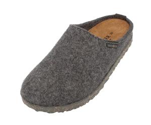 HAFLINGER Manhattan Filzpantoffeln im schlichten Design mit Ledersohle unisex