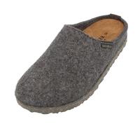 Haflinger Filzpantoffeln Manhattan Herren Ledersohle Grau Größe 44