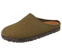 HAFLINGER Damen Pantoffel Herren Filz Hausschuh Manhattan Clog 391001, Größe:41 EU, Farbe:Grün