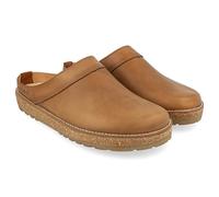 HAFLINGER Neo Travel Eleganter Clog aus Leder mit Gummisohle und Kork Fußbett Braun (Kaffee 735), Gr. 36