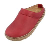 HAFLINGER Neo Travel Eleganter Clog aus Leder mit Gummisohle und Kork Fußbett Rot (771), Gr. 39