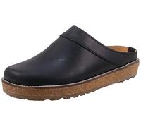 HAFLINGER Neo Travel Eleganter Clog aus Leder mit Gummisohle und Kork Fußbett Schwarz (701), Gr. 47
