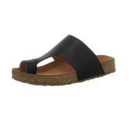 Haflinger Pantolette Bio Anka mit Zehensteg Damen Schwarz Größe 38 EU
