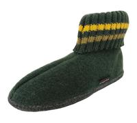Haflinger - Paul - Unisex Hüttenschuhe mit Strickbund - Moosgrün, Gr. 46