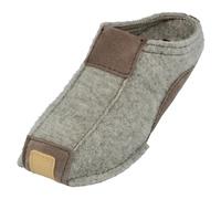 HAFLINGER Pocahontas Pantoffel Hausschuh mit TR-Gummisohle Wechselfussbett unisex (Steingrau 84), Gr. 41