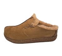HAFLINGER Lammfellclog Saskatchewan Filzpantoffel Hausschuh Beigemeliert Öko, Gr 45