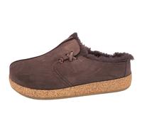 HAFLINGER Lammfellclog Saskatchewan Filzpantoffel Hausschuh Kaffee, Gr 38