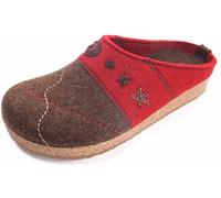 HAFLINGER Schuhe Damen Hausschuhe Pantoffeln Wolle Grizzly Tristan 731040, Größe:40 EU, Farbe:Braun
