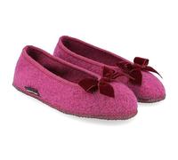 HAFLINGER Slipper Fiocco Filzpantoffel Hausschuh Ballerina Pink (Maulbeere 101), Gr. 38