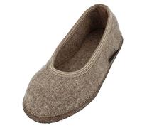 HAFLINGER Slipper Marina Filzpantoffel Hausschuh Ballerina Beigemeliertoeko, Gr. 41