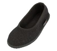 HAFLINGER Slipper Marina Filzpantoffel Hausschuh Ballerina Schwarz, Gr. 41
