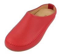 HAFLINGER Softi Lederpantoffeln Hausschuhe Ballerina im schlichten Design (Paprika 342), Gr. 38