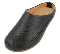 HAFLINGER Softi Lederpantoffeln Hausschuhe Ballerina im schlichten Design (Schwarz 303), Gr. 38