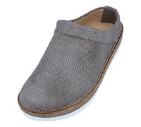 HAFLINGER Travel-Classic Eleganter Clog aus Leder mit Eva-Sohle Grau (Braided Perlgrau 1689), Gr. 36