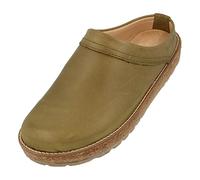 HAFLINGER Travel-Classic Eleganter Clog aus Leder mit Eva-Sohle Oliv (Birmania 713), Gr. 41