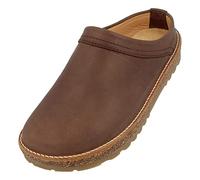 HAFLINGER Travel-Classic Eleganter Clog aus Leder mit Gummisohle Braun (Dunkelbraun 748), Gr. 42
