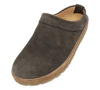 HAFLINGER Travel-Classic Eleganter Clog aus Leder mit Gummisohle Dunkelgrau (Graphit 2705), Gr. 36