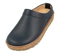 HAFLINGER Travel-Classic Eleganter Clog aus Leder mit Gummisohle (Navy 749), Gr. 36