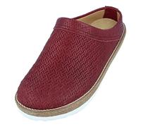 HAFLINGER Travel-Classic Eleganter Clog aus Leder mit Gummisohle Rot (Braided Bordeaux), Gr. 41