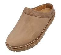 HAFLINGER Travel-Classic Eleganter Clog aus Leder mit Gummisohle Taupe (738), Gr. 42