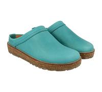 HAFLINGER Travel-Classic Eleganter Clog aus Leder mit Gummisohle Türkis (Aqua 1193), Gr. 37