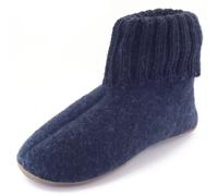 Haflinger Unisex-Kinder Everest Karlo Hohe Hausschuhe, Blau (Mittelblau 70), 24 EU