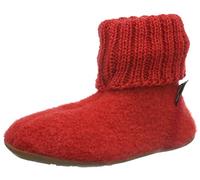 Haflinger Unisex-Kinder Everest Karlo Hohe Hausschuhe Rot (Rubin 11) 35 EU