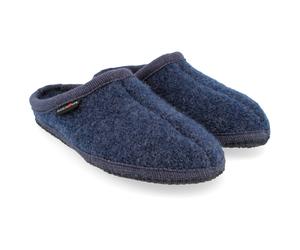 Haflinger - Walktoffel Alaska - Hüttenschuhe, Gr. 36, blau (Jeans)