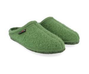 Haflinger - Walktoffel Alaska - Hüttenschuhe, Gr. 41, grün (Farn)