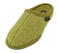 HAFLINGER Walktoffel Alaska Wolle Filzpantoffel Hausschuh Almgrün, Gr. 38