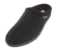 HAFLINGER Walktoffel Alaska Wolle Filzpantoffel Hausschuh Schwarz, Gr. 48