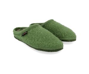 Haflinger Walktoffel Striped 611114-132 farn Filz für Herren, grün, Größe 37 EU