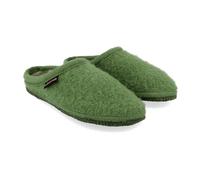 Haflinger Walktoffel Striped 611114-132 farn Filz für Herren, grün, Größe 40 EU