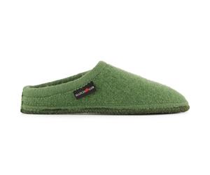 Haflinger - Walktoffel Striped - Hüttenschuhe, Gr. 39, grün/oliv (Farn)