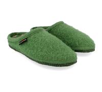 Haflinger - Walktoffel Striped - Hüttenschuhe, Gr. 41, grün/oliv (Farn)