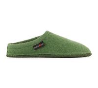 Haflinger - Walktoffel Striped - Hüttenschuhe, Gr. 42, grün/oliv (Farn)