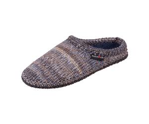 Haflinger Walktoffel Tricote 612085-72 jeans Wolle für Herren, blau, Größe 39 EU