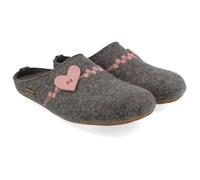 Haflinger - Women's Everest Coeur - Hüttenschuhe, Gr. 39, grau (Anthracite)
