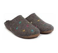 Haflinger Filzhausschuhe Everest Farfalline für Damen mit Schmetterlingen Anthrazit Gr. 38