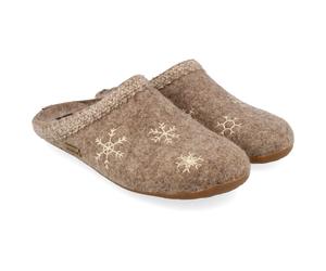 Haflinger - Women's Everest Snowflake - Hausschuhe, Gr. 37, beige/braun (Torf)