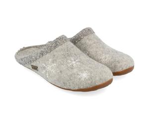Haflinger - Women's Everest Snowflake - Hausschuhe, Gr. 39, grau (Steingraumeliert)
